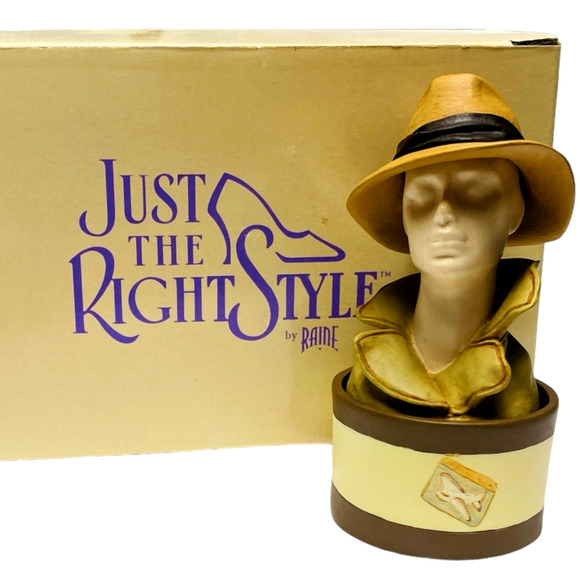 Just the Right Style Fedora Hat Trinket Box 27402 by Raine 1999 MIB - A624z - Picture 1 of 13